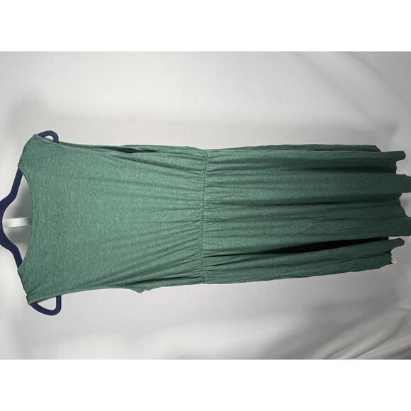 NWT Halara Deep V Neck Sleeveless High Low Crossover Hem Midi Casual Dress - XL - Picture 4 of 12